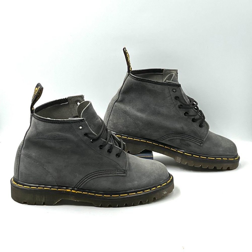 Dr Martens Grey Suede Boots - Picture 2 of 10